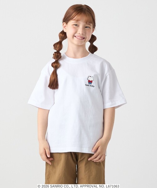 SHIPS any(シップス エニィ)の「Hello Kitty × SHIPS any: ハローキティ プリント TEE <KIDS>(Tシャツ/カットソー・キッズ・ホワイト/ホワイト系/ライトホワイト・130/120/150/140)」の2枚目の写真