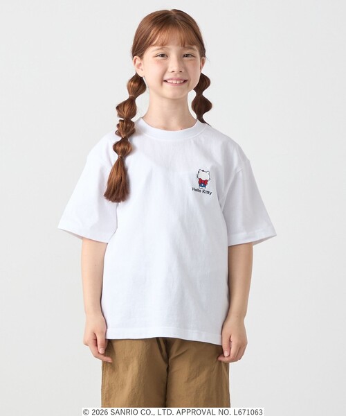SHIPS any(シップス エニィ)の「Hello Kitty × SHIPS any: ハローキティ プリント TEE <KIDS>(Tシャツ/カットソー・キッズ・ホワイト/ホワイト系/ライトホワイト・130/120/150/140)」の6枚目の写真