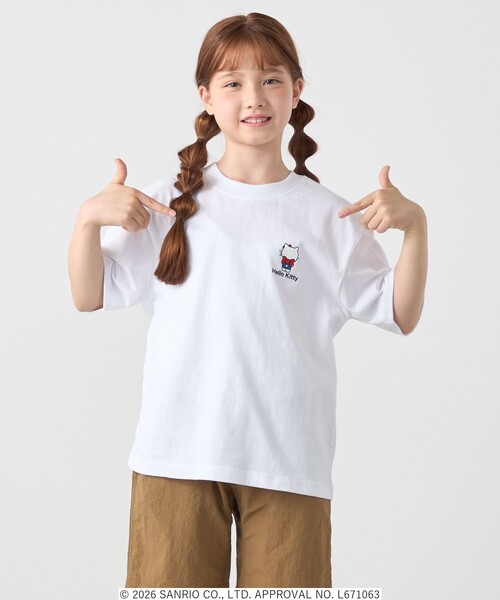 SHIPS any(シップス エニィ)の「Hello Kitty × SHIPS any: ハローキティ プリント TEE <KIDS>(Tシャツ/カットソー・キッズ・ホワイト/ホワイト系/ライトホワイト・130/120/150/140)」の7枚目の写真