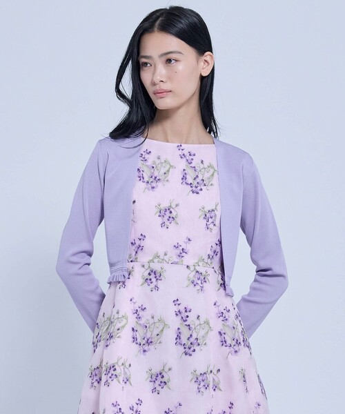 TOCCA(トッカ)の「TINY FRILL BOLERO ボレロ(カーディガン/ボレロ・レディース・アイボリー系/ライラック系/ブラック系・SMALL/MEDIUM)」の3枚目の写真