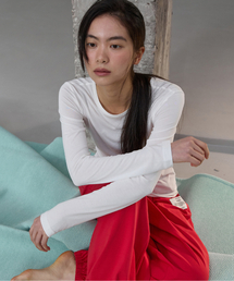 エアリーベーシックモーダルTシャツホワイト