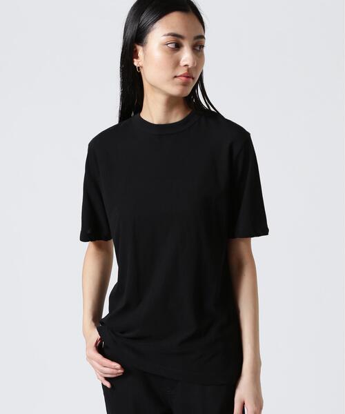 ATON(エイトン)の「ATON (エイトン) FRESCA SINGLE JERSEY /STANDARD T-SHIRT(Tシャツ/カットソー・レディース・ブラック/ブルー系その他3/ホワイト/モスグリーン/ピンク系その他3・2)」の1枚目の写真