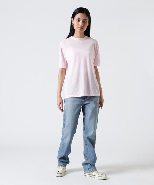 ATON(エイトン)の「ATON (エイトン) FRESCA SINGLE JERSEY /STANDARD T-SHIRT(Tシャツ/カットソー・レディース・ブラック/ブルー系その他3/ホワイト/モスグリーン/ピンク系その他3・2)」の8枚目の写真