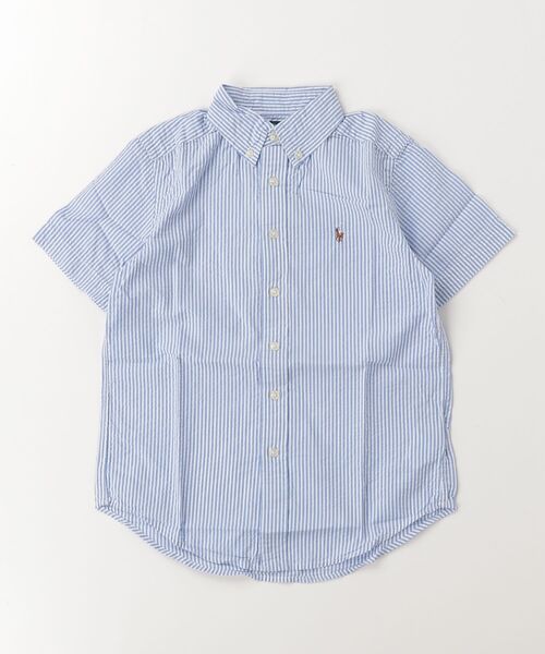 POLO RALPH LAUREN CHILDRENSWEAR(ポロ ラルフ ローレン チルドレンズウェア)の「ストライプド コットン シアサッカー シャツ(シャツ/ブラウス・キッズ・ブルー・S/M/L/XL)」の3枚目の写真