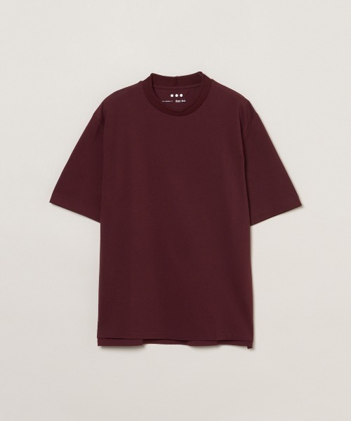 three dots(スリードッツ)の「サンデッドジャージーピケ 半袖Tシャツ(Tシャツ/カットソー・メンズ・ベージュ系その他/ボルドー・SMALL/MEDIUM)」の2枚目の写真