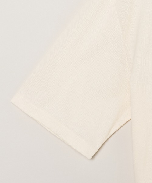 three dots(スリードッツ)の「サンデッドジャージーピケ 半袖Tシャツ(Tシャツ/カットソー・メンズ・ベージュ系その他/ボルドー・SMALL/MEDIUM)」の6枚目の写真