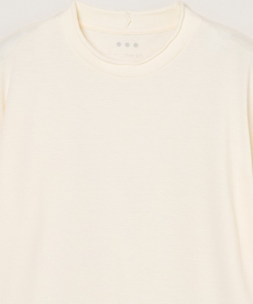 three dots(スリードッツ)の「サンデッドジャージーピケ 半袖Tシャツ(Tシャツ/カットソー・メンズ・ベージュ系その他/ボルドー・SMALL/MEDIUM)」の5枚目の写真