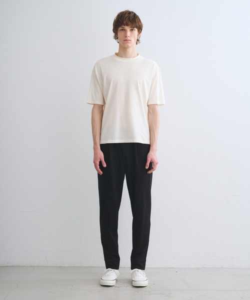 three dots(スリードッツ)の「サンデッドジャージーピケ 半袖Tシャツ(Tシャツ/カットソー・メンズ・ベージュ系その他/ボルドー・SMALL/MEDIUM)」の13枚目の写真