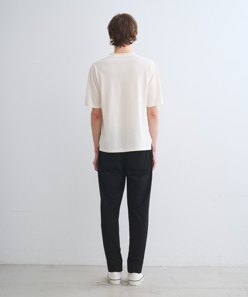 three dots(スリードッツ)の「サンデッドジャージーピケ 半袖Tシャツ(Tシャツ/カットソー・メンズ・ベージュ系その他/ボルドー・SMALL/MEDIUM)」の15枚目の写真