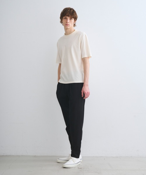 three dots(スリードッツ)の「サンデッドジャージーピケ 半袖Tシャツ(Tシャツ/カットソー・メンズ・ベージュ系その他/ボルドー・SMALL/MEDIUM)」の12枚目の写真