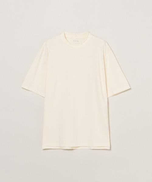three dots(スリードッツ)の「サンデッドジャージーピケ 半袖Tシャツ(Tシャツ/カットソー・メンズ・ベージュ系その他/ボルドー・SMALL/MEDIUM)」の3枚目の写真