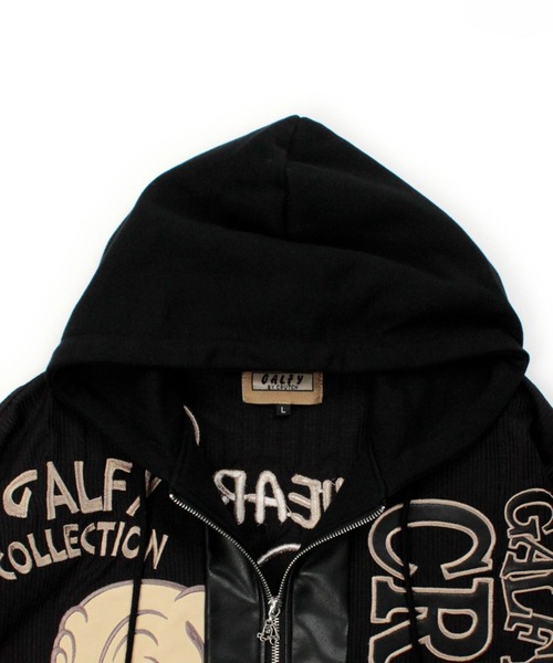 GALFY(ガルフィー)の「GALFY(ガルフィー)部屋住みSET UP/半袖ジャージパーカー ハーフパンツセットアップ/ビッグシルエット(セットアップ・メンズ・オフホワイト/ブラック・L/LL)」の16枚目の写真