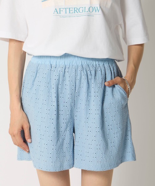 Ocean Pacific（オーシャンパシフィック）の「【OP:オーピー】レディースレースショートパンツ（その他パンツ・レディース・ブルー/ブラック/ホワイト・X-LARGE/LARGE/MEDIUM）」の4枚目の写真