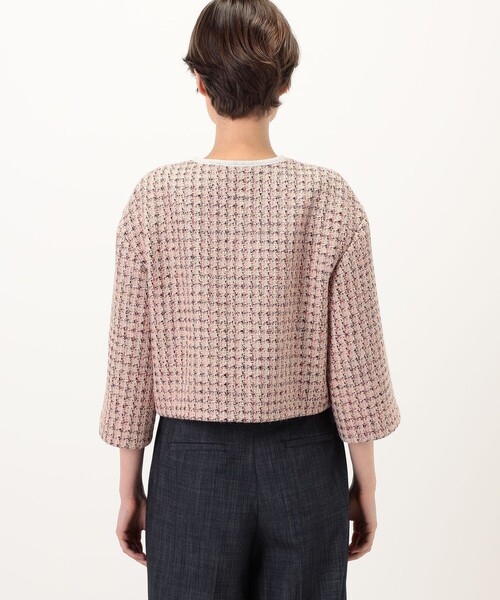 BALLSEY(ボールジィ)の「サンセットツイード ショートクルージャケット(ノーカラージャケット・レディース・ベージュ系その他・36)」の5枚目の写真