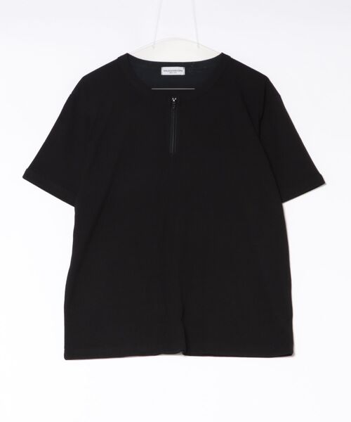 Never mind the XU / Chikashitsu+(ネバーマインド ザ エックスユー / チカシツプラス)の「【nmtc+】Half Zip-Up Slim Tee / 【エヌエムティーシープラス】ハーフジップアップスリムTシャツ(Tシャツ/カットソー・メンズ・ブラック/グレー/ホワイト・ONE SIZE)」の21枚目の写真