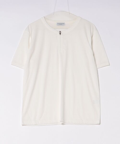 Never mind the XU / Chikashitsu+(ネバーマインド ザ エックスユー / チカシツプラス)の「【nmtc+】Half Zip-Up Slim Tee / 【エヌエムティーシープラス】ハーフジップアップスリムTシャツ(Tシャツ/カットソー・メンズ・ブラック/グレー/ホワイト・ONE SIZE)」の12枚目の写真