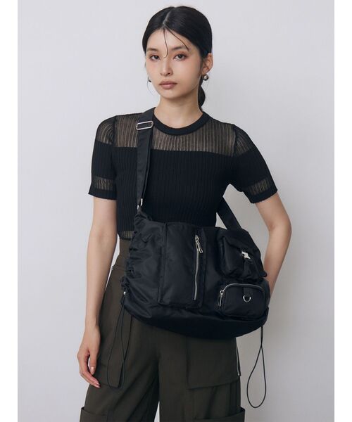 MURUA(ムルーア)の「【WEB限定】サイドドロストポケットバッグ(ショルダーバッグ・レディース・ブラック/グレー・FREE)」の10枚目の写真