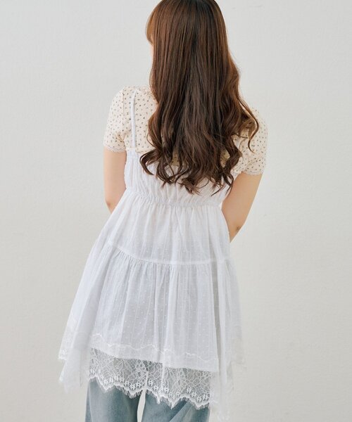 continuer de NICE CLAUP（コンティニューデナイスクラップ）の「レース付アソートキャミチュニック（シャツ/ブラウス・レディース・オフホワイト/ホワイト系その他/ブラック系その他/チェック・FREE）」の15枚目の写真