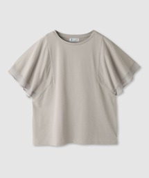 【SARARI /サラリ】冷感 DRY シフォン使いフレアスリーブUVカットTシャツ