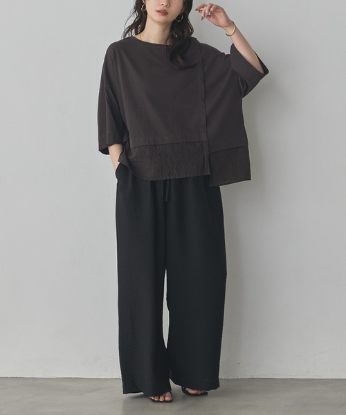 hunch(ハンチ)の「パラシュートファブリック イージーパンツ(その他パンツ・レディース・カーキ/ブラック/ダークブラウン/アイボリー・FREE)」の5枚目の写真