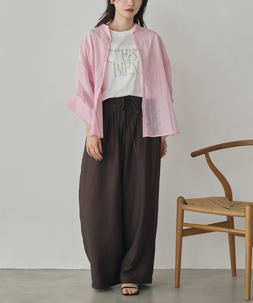 hunch(ハンチ)の「パラシュートファブリック イージーパンツ(その他パンツ・レディース・カーキ/ブラック/ダークブラウン/アイボリー・FREE)」の21枚目の写真