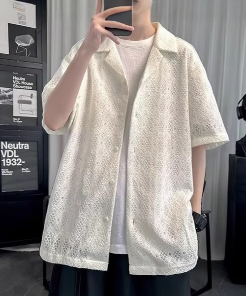 KELVIN（ケルヴァン）の「Tech Oversized Short Sleeve Hoodie テックオーバーサイズショートスリーブフーディー（その他トップス・メンズ・ホワイト/ブラック・MEDIUM/LARGE）」の2枚目の写真