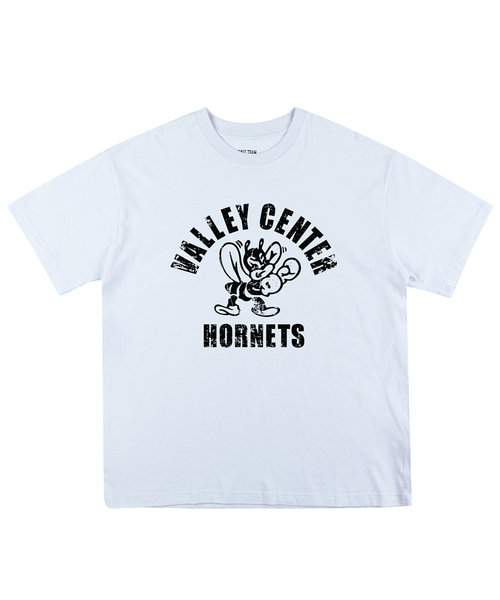 NAVYTEAM(ネイビーチーム)の「VALLEY CENTER HORNETS 半袖Tシャツ(6色)(Tシャツ/カットソー・レディース・ライトグレー/イエロー×グレー/ホワイト×ブラック/ホワイト×グリーン/ネイビー/ブラック・SMALL/MEDIUM/LARGE/X-LARGE)」の3枚目の写真