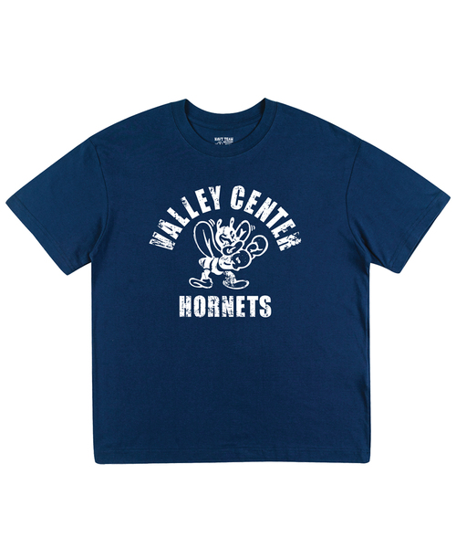 NAVYTEAM(ネイビーチーム)の「VALLEY CENTER HORNETS 半袖Tシャツ(6色)(Tシャツ/カットソー・レディース・ライトグレー/イエロー×グレー/ホワイト×ブラック/ホワイト×グリーン/ネイビー/ブラック・SMALL/MEDIUM/LARGE/X-LARGE)」の5枚目の写真