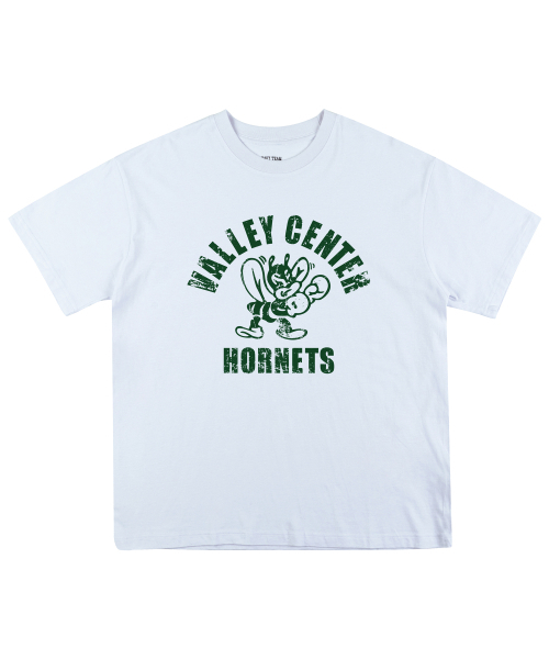 NAVYTEAM(ネイビーチーム)の「VALLEY CENTER HORNETS 半袖Tシャツ(6色)(Tシャツ/カットソー・レディース・ライトグレー/イエロー×グレー/ホワイト×ブラック/ホワイト×グリーン/ネイビー/ブラック・SMALL/MEDIUM/LARGE/X-LARGE)」の12枚目の写真