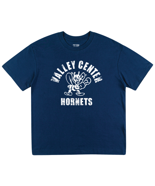 NAVYTEAM(ネイビーチーム)の「VALLEY CENTER HORNETS 半袖Tシャツ(6色)(Tシャツ/カットソー・レディース・ライトグレー/イエロー×グレー/ホワイト×ブラック/ホワイト×グリーン/ネイビー/ブラック・SMALL/MEDIUM/LARGE/X-LARGE)」の16枚目の写真