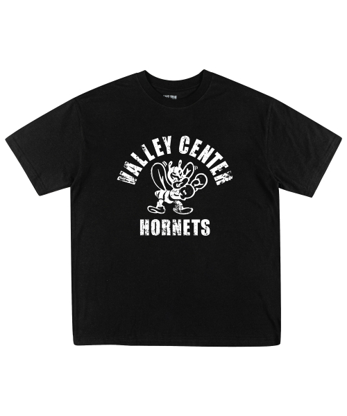 NAVYTEAM(ネイビーチーム)の「VALLEY CENTER HORNETS 半袖Tシャツ(6色)(Tシャツ/カットソー・レディース・ライトグレー/イエロー×グレー/ホワイト×ブラック/ホワイト×グリーン/ネイビー/ブラック・SMALL/MEDIUM/LARGE/X-LARGE)」の20枚目の写真