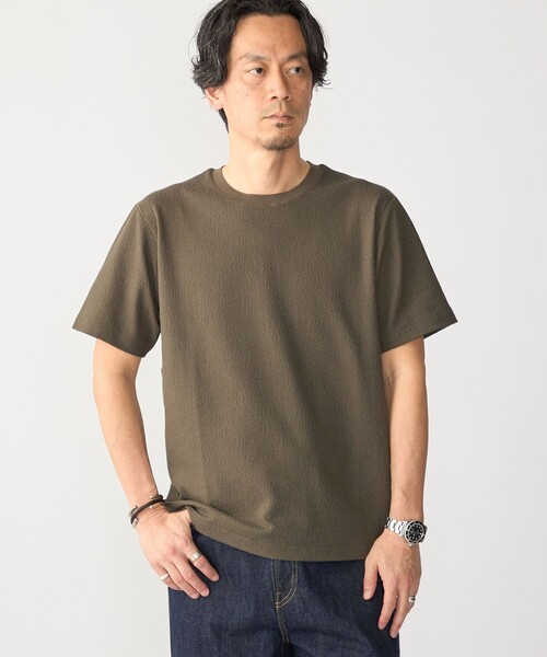SHIPS（シップス）の「SHIPS:〈MADE IN JAPAN〉リンクス ジャカード Tシャツ（Tシャツ/カットソー・メンズ・ホワイト/オリーブ/ネイビー/ダークグレー・X-LARGE/LARGE/MEDIUM/SMALL）」の16枚目の写真