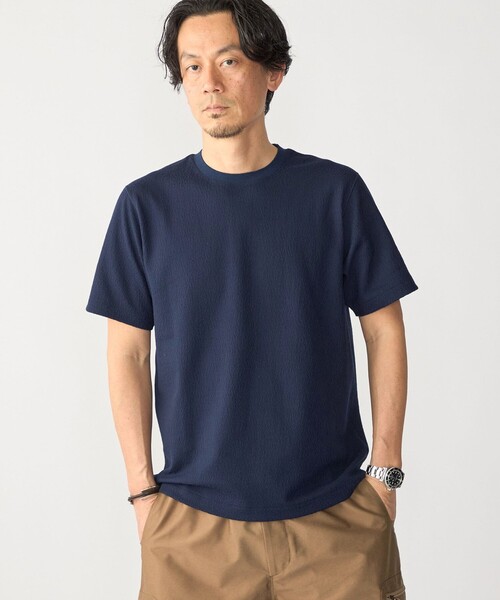 SHIPS（シップス）の「SHIPS:〈MADE IN JAPAN〉リンクス ジャカード Tシャツ（Tシャツ/カットソー・メンズ・ホワイト/オリーブ/ネイビー/ダークグレー・X-LARGE/LARGE/MEDIUM/SMALL）」の17枚目の写真