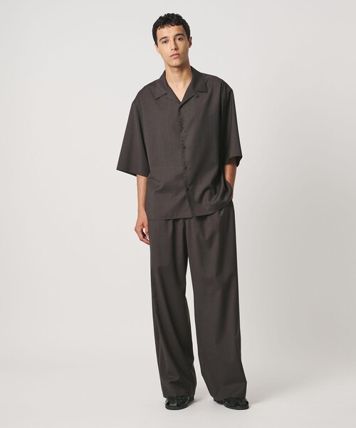 LOEFF(ロエフ)の「<LOEFF>トロピカルウール オープンカラー シャツ MENS(シャツ/ブラウス・メンズ・ワイン/ブラック/ブラウン系・1/2)」の6枚目の写真