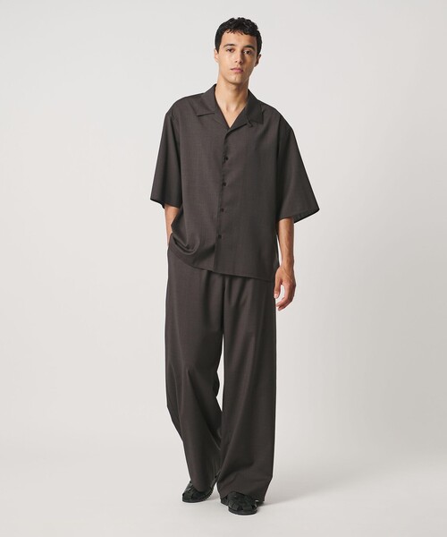 LOEFF(ロエフ)の「<LOEFF>トロピカルウール オープンカラー シャツ MENS(シャツ/ブラウス・メンズ・ワイン/ブラック/ブラウン系・1/2)」の7枚目の写真