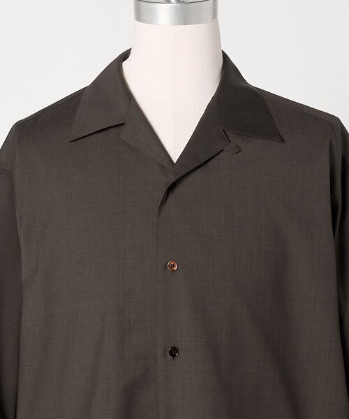 LOEFF(ロエフ)の「<LOEFF>トロピカルウール オープンカラー シャツ MENS(シャツ/ブラウス・メンズ・ワイン/ブラック/ブラウン系・1/2)」の18枚目の写真