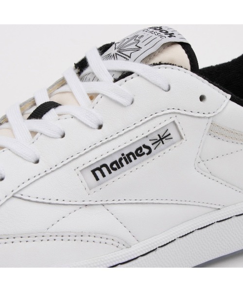 Reebok（リーボック）の「【別注】クラブシー ヴィンテージ マリーンズ / CLUB C 85 VINTAGE MARINES（スニーカー・メンズ・ホワイト×ブラック・25.0cm/24.0cm/24.5cm/23.5cm/25.5cm/23.0cm/22.5cm/28.5cm/28.0cm/27.5cm/27.0cm/26.5cm/26.0cm/29.0cm）」の10枚目の写真