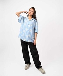 LFYT ラファイエット【Lafayette】- 半袖Tシャツ【ROSE OPEN COLLAR SHIRT LS260207】