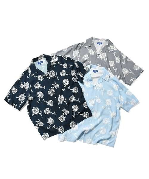 LFYT（エルエフワイティー）の「LFYT ラファイエット【Lafayette】- 半袖Tシャツ【ROSE OPEN COLLAR SHIRT LS260207】（Tシャツ/カットソー・メンズ・ネイビー/ライトブルー/ヘザーグレー・X-LARGE/LARGE/MEDIUM/XX-LARGE）」の16枚目の写真
