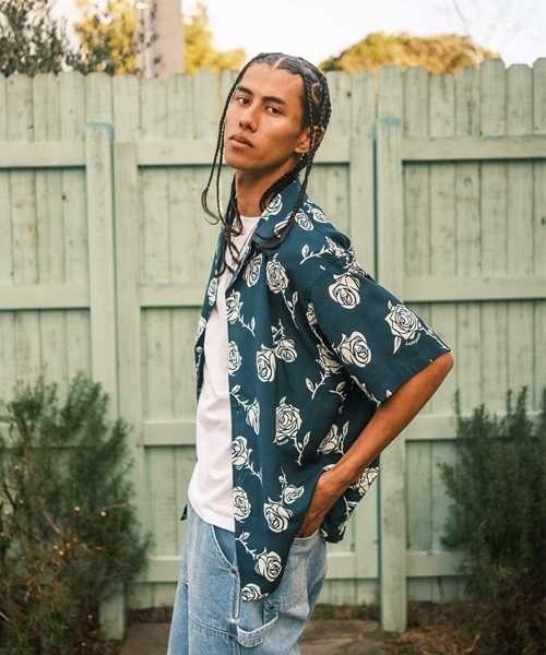 LFYT(エルエフワイティー)の「LFYT ラファイエット【Lafayette】- 半袖Tシャツ【ROSE OPEN COLLAR SHIRT LS260207】(Tシャツ/カットソー・メンズ・ネイビー/ライトブルー/ヘザーグレー・X-LARGE/LARGE/MEDIUM/XX-LARGE)」の8枚目の写真