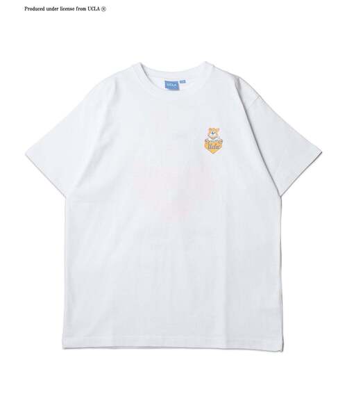 UCLA(ユーシーエルエー)の「【UCLA】 バックロゴハートプリント ショートスリーブTEE(Tシャツ/カットソー・メンズ・ピンク/ホワイト/チャコールグレー・3/2)」の2枚目の写真