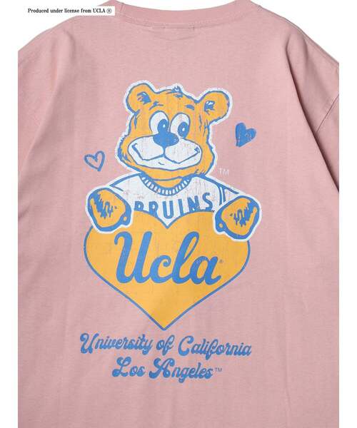 UCLA(ユーシーエルエー)の「【UCLA】 バックロゴハートプリント ショートスリーブTEE(Tシャツ/カットソー・メンズ・ピンク/ホワイト/チャコールグレー・3/2)」の4枚目の写真