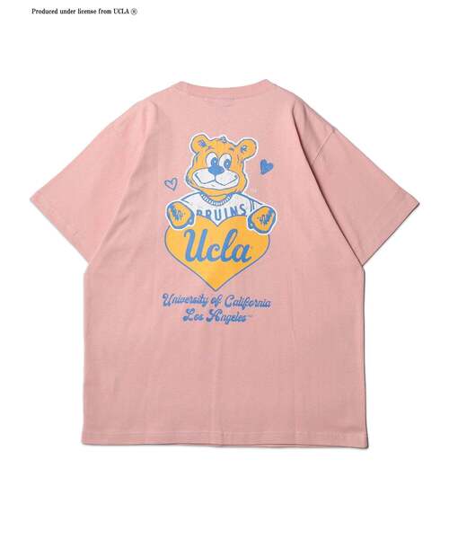 UCLA(ユーシーエルエー)の「【UCLA】 バックロゴハートプリント ショートスリーブTEE(Tシャツ/カットソー・メンズ・ピンク/ホワイト/チャコールグレー・3/2)」の1枚目の写真