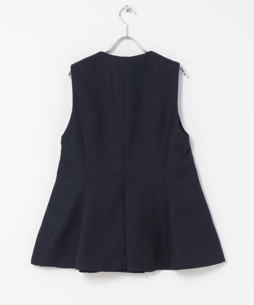 URBAN RESEARCH ROSSO WOMEN(アーバンリサーチ ロッソ)の「Mewl Uネックリネンツイードジレ(ダウンベスト・レディース・オフホワイト/ネイビー・FREE)」の12枚目の写真