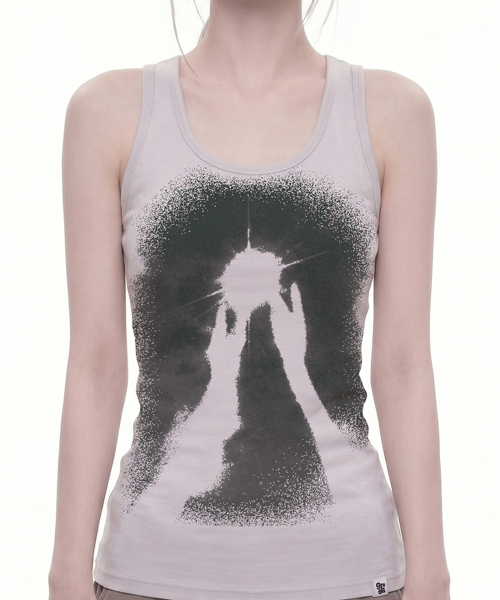GRAVER（グレーバー）の「[ウーマン]FEARLESS ソリッドマンゴーノースリーブ_2カラー（Tシャツ/カットソー・レディース・ライトグレー/ブラック・ONE SIZE）」の7枚目の写真