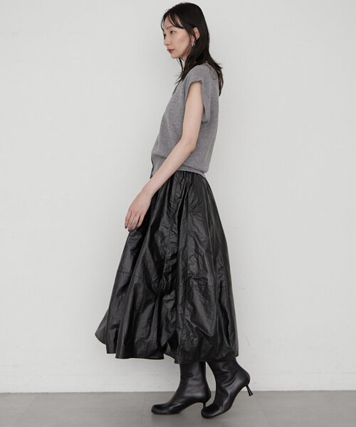 LOUNGEDRESS(ラウンジドレス)の「バレルレッグスカート 秋服(スカート・レディース・ブラック/ベージュ・FREE)」の6枚目の写真