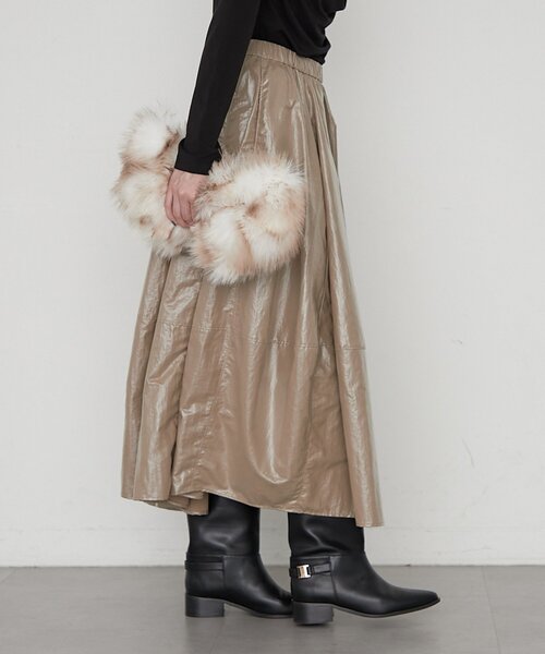 LOUNGEDRESS(ラウンジドレス)の「バレルレッグスカート 秋服(スカート・レディース・ブラック/ベージュ・FREE)」の3枚目の写真