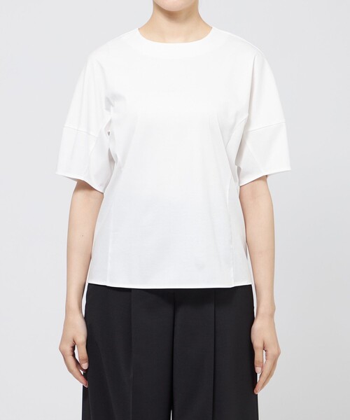 EPOCA(エポカ)の「フォルムTシャツ(Tシャツ/カットソー・レディース・ホワイト/チャコールグレー・40)」の5枚目の写真