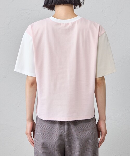 CAST:(キャストコロン)の「【接触冷感・UV対策】カラーブロックカットソー(Tシャツ/カットソー・レディース・ホワイト/グレー系その他2/オフホワイト・M)」の11枚目の写真