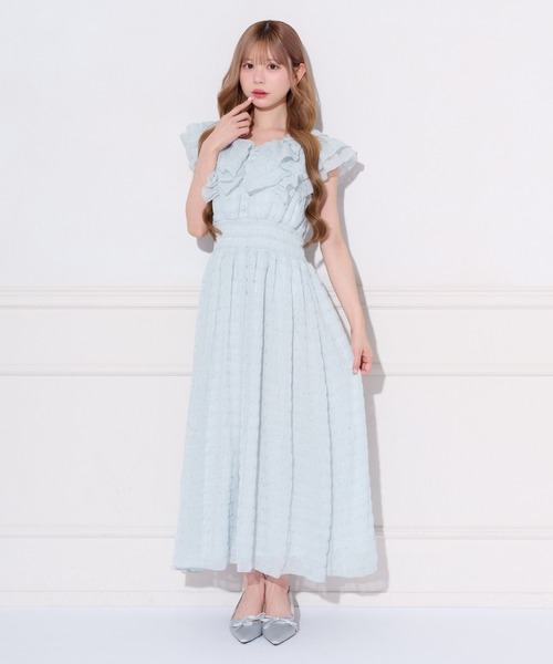 apres jour（アプレジュール）の「ドットフリルデザインワンピース（ワンピース・レディース・オフホワイト/ラベンダー/ライトイエロー/ライトブルー・SMALL/MEDIUM/X-LARGE）」の2枚目の写真